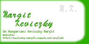 margit keviczky business card